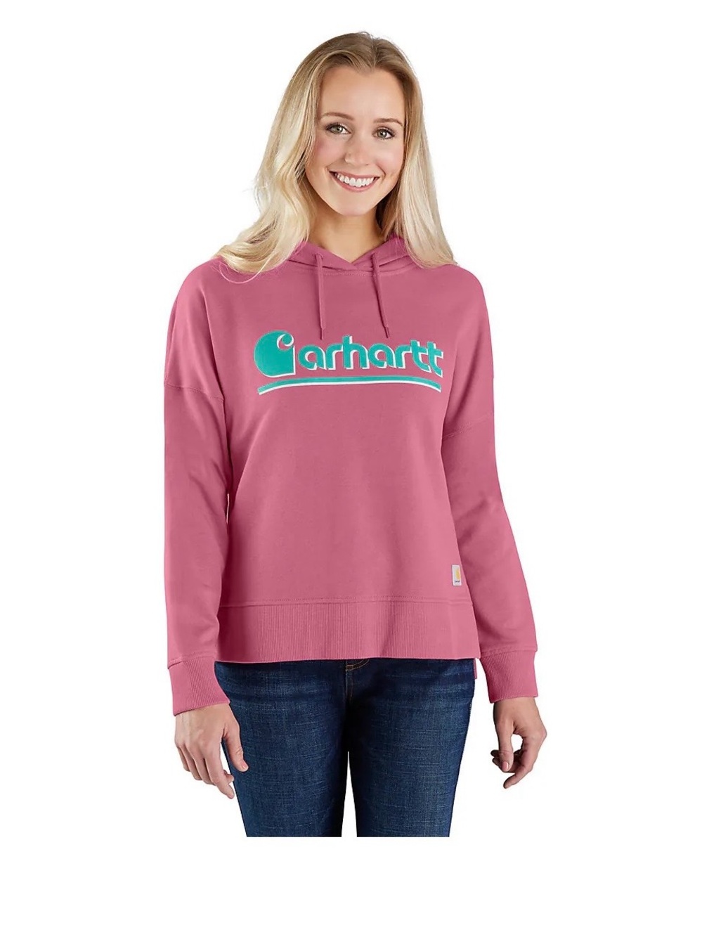 Women's TENCEL™ Fiber Series Loose Fit Graphic Hooded Sweatshirt Pink XL